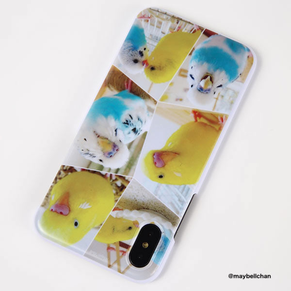 オリジナルiPhoneXRハードスマホケース白