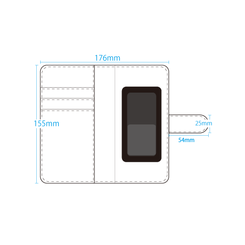 オリジナル汎用型ケースL手帳型スマホケース