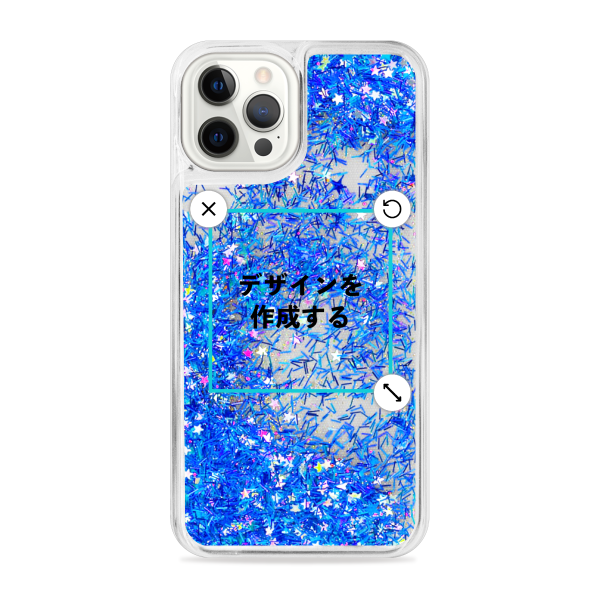 オリジナルiPhone12ProMaxグリッタースマホケースピンク
